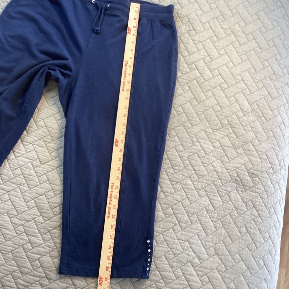 Onque Casuals Deep Blue Track Pants with Bling Sz PXL - Picture 5 of 9